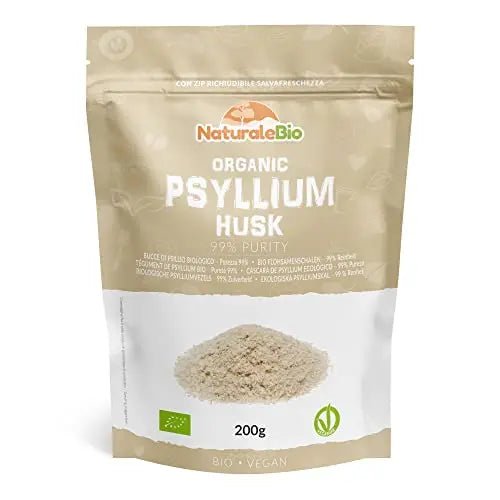 Organic Psyllium Husk - 99% Purity - 200g. Pure & Natural Psyllium Seed Husks - TrustMedUSA
