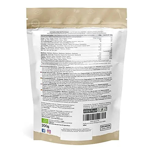 Organic Psyllium Husk - 99% Purity - 200g. Pure & Natural Psyllium Seed Husks - TrustMedUSA