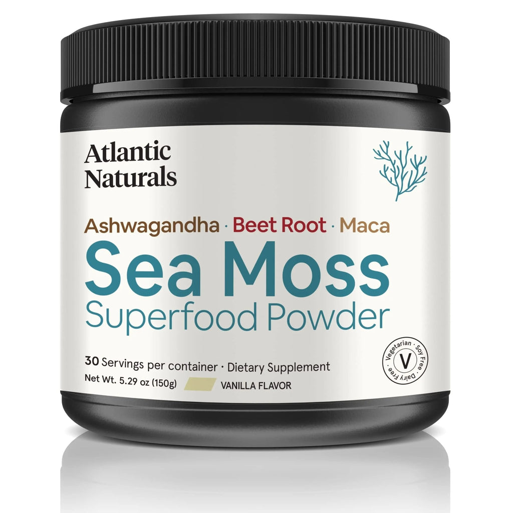 Organic Sea Moss Superfood Powder with Ashwagandha, Beet Root, and Maca - TrustMedUSA