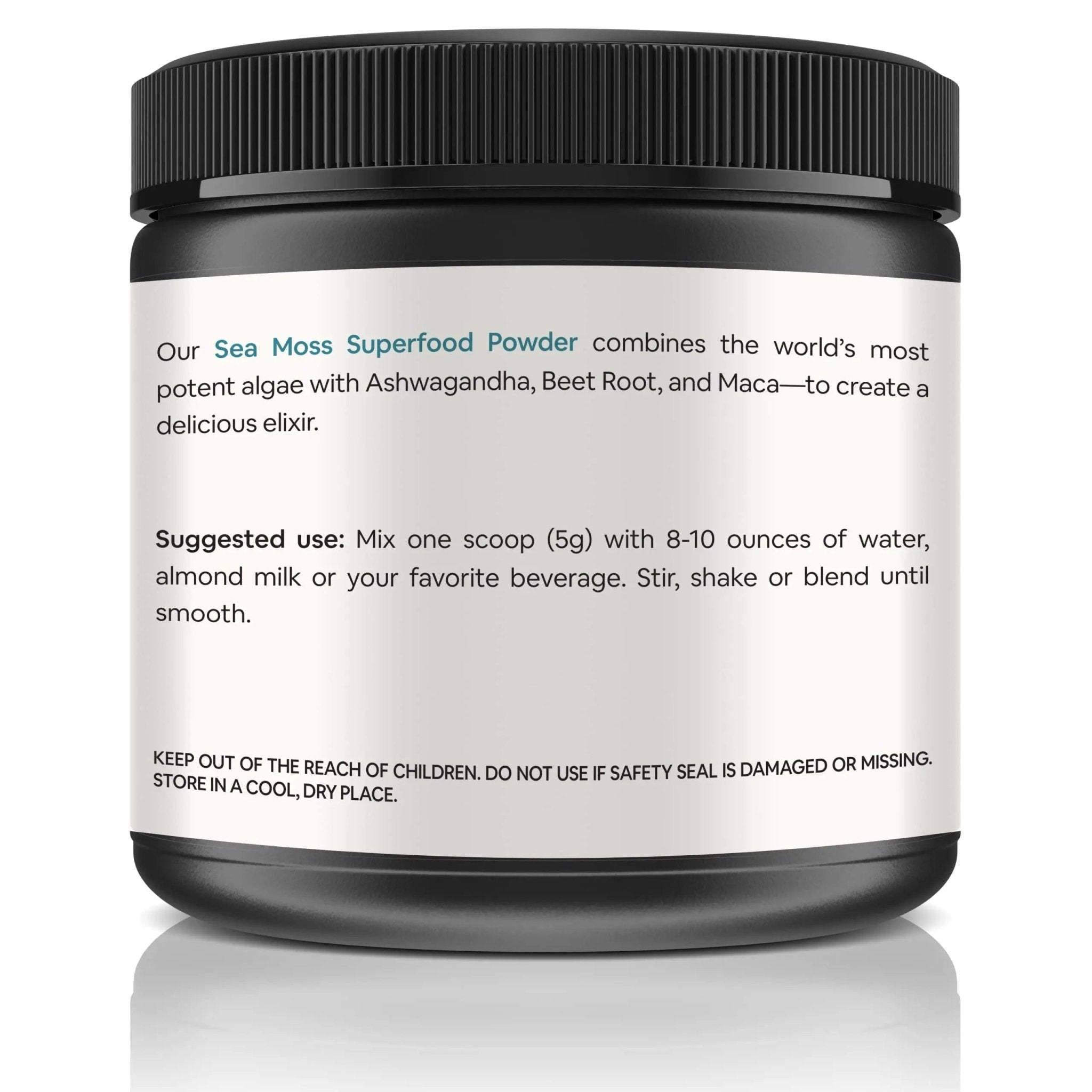 Organic Sea Moss Superfood Powder with Ashwagandha, Beet Root, and Maca - TrustMedUSA