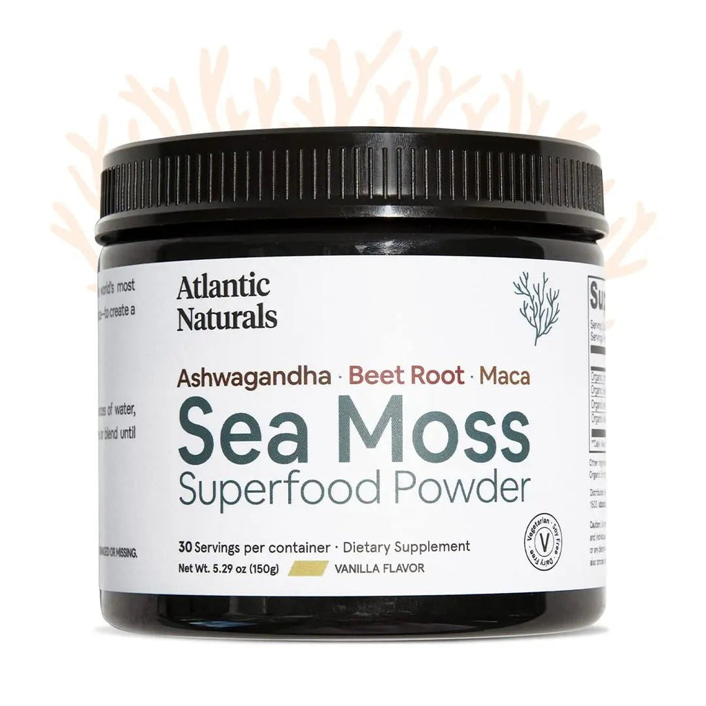 Organic Sea Moss Superfood Powder with Ashwagandha, Beet Root, and Maca - TrustMedUSA