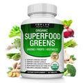 Organic Super Greens Capsules Superfood Fruit Veggie Supplement - 28 Powerful Natural - TrustMedUSA