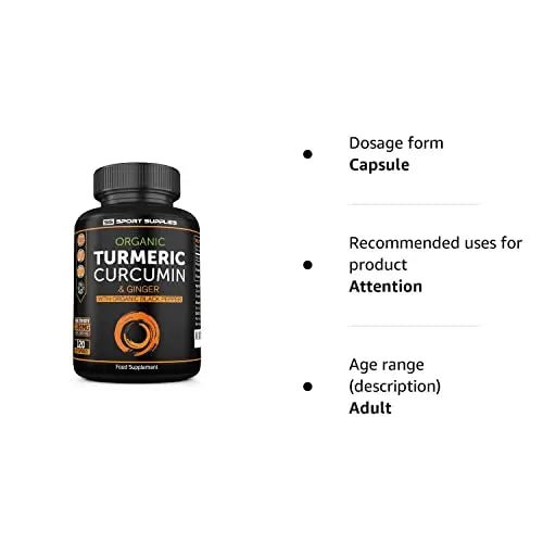 Organic Turmeric Capsules High Strength and Black Pepper with Active Curcumin - TrustMedUSA