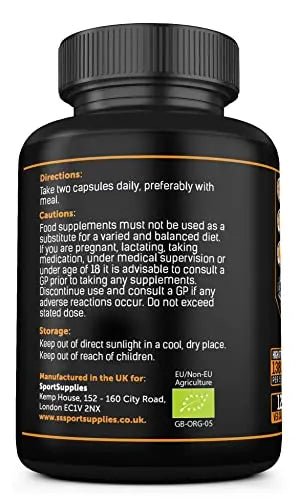 Organic Turmeric Capsules High Strength and Black Pepper with Active Curcumin - TrustMedUSA