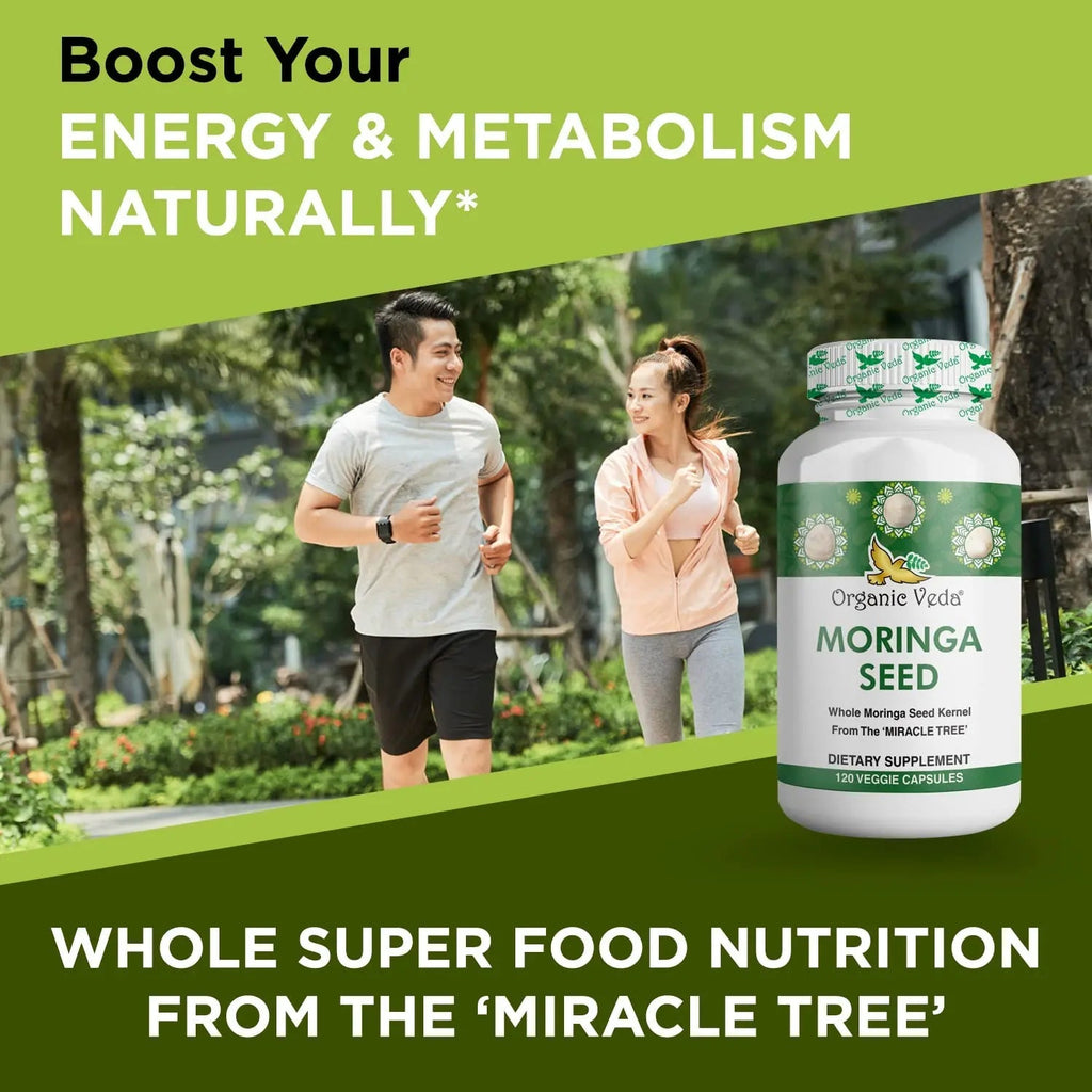 Organic Veda Moringa Seed Capsules - Pure Organic Moringa Capsules Seed Powder - TrustMedUSA
