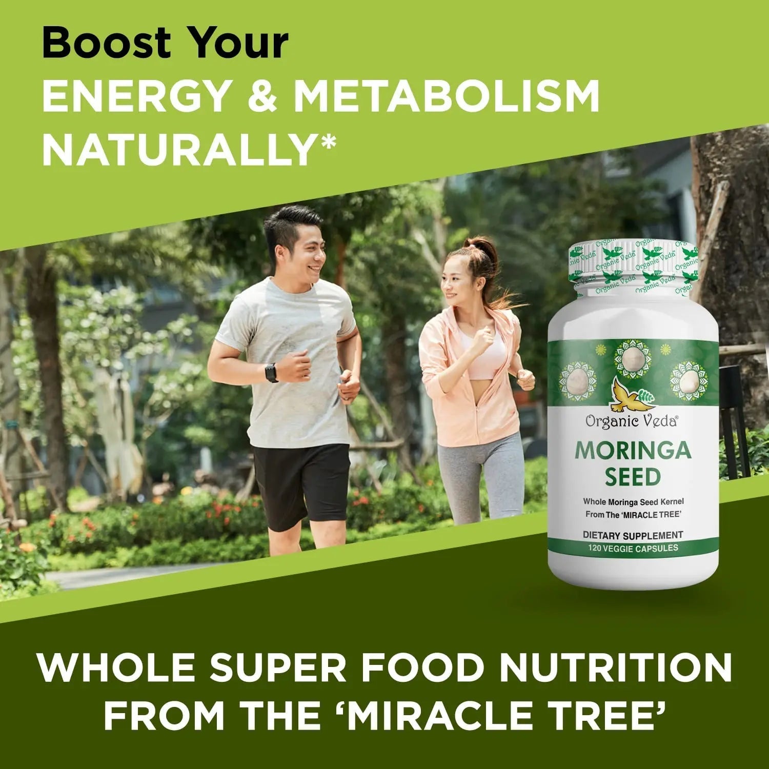 Organic Veda Moringa Seed Capsules - Pure Organic Moringa Capsules Seed Powder - TrustMedUSA