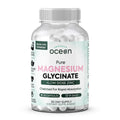 Organics Ocean Pure Magnesium Glycinate with Zinc - Maximum Strength Chelated Magnesium Supplement for Women and Men for Muscle Cramps and Sleep Support - 90 Capsule - TrustMedUSA