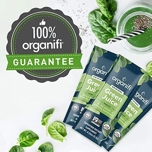 Organifi: GO Packs - Green Juice - Organic Superfood Supplement Powder - 30 Count - TrustMedUSA