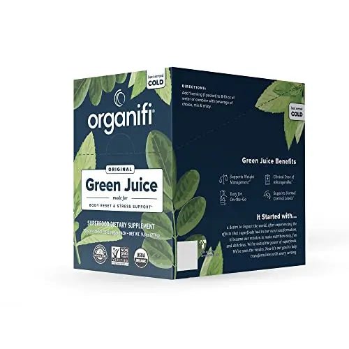 Organifi: GO Packs - Green Juice - Organic Superfood Supplement Powder - 30 Count - TrustMedUSA
