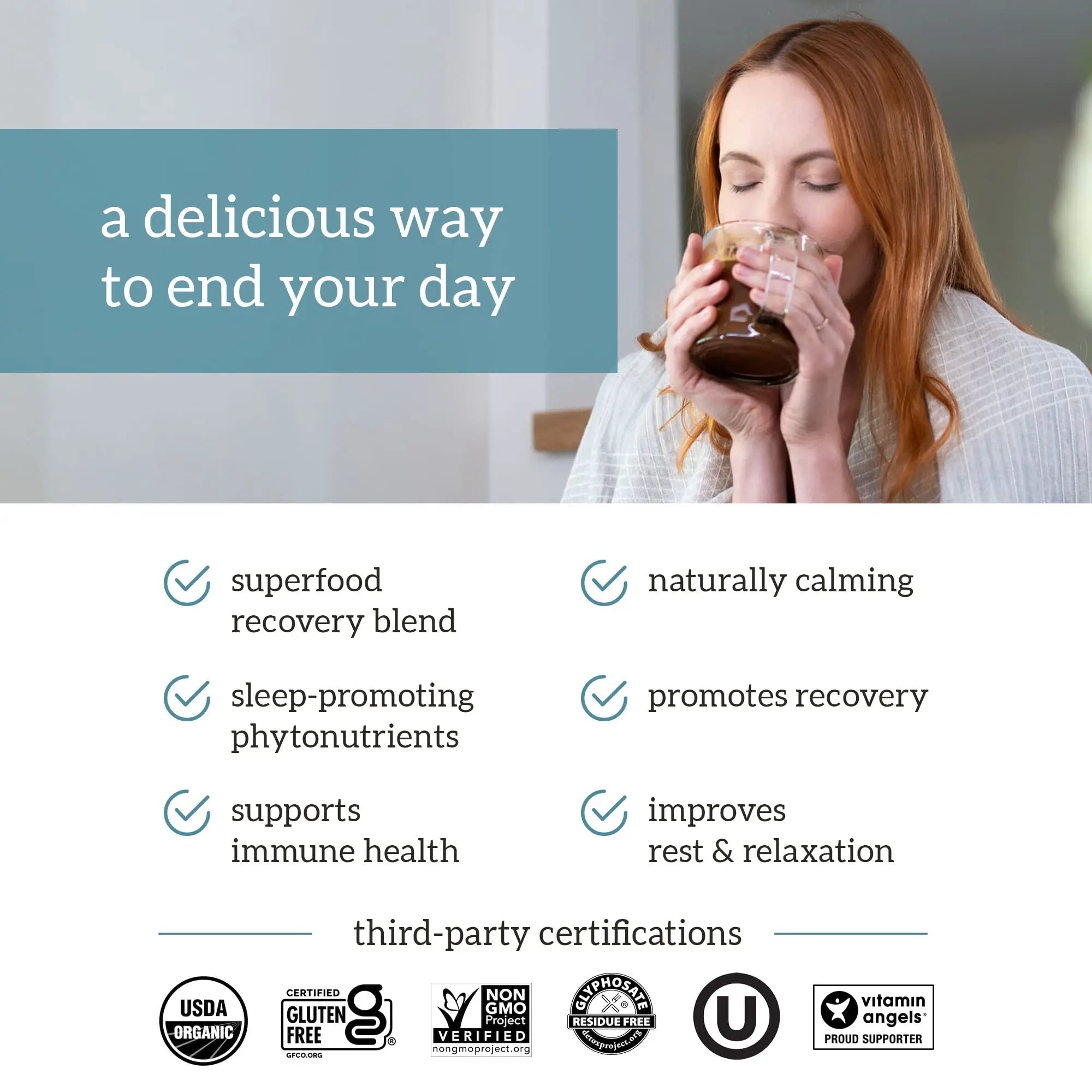 Organifi - Gold Chocolate - Superfood Supplement Powder - 20 Day Supply - Supports Rest - TrustMedUSA