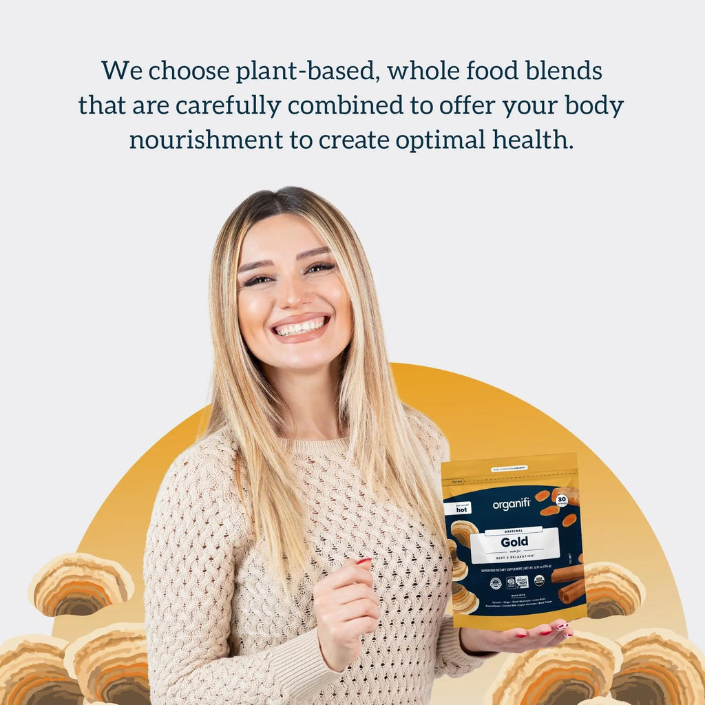 Organifi: Gold - Superfood Supplement Powder- 90 Servings (3 Pack) - Stress Support - TrustMedUSA