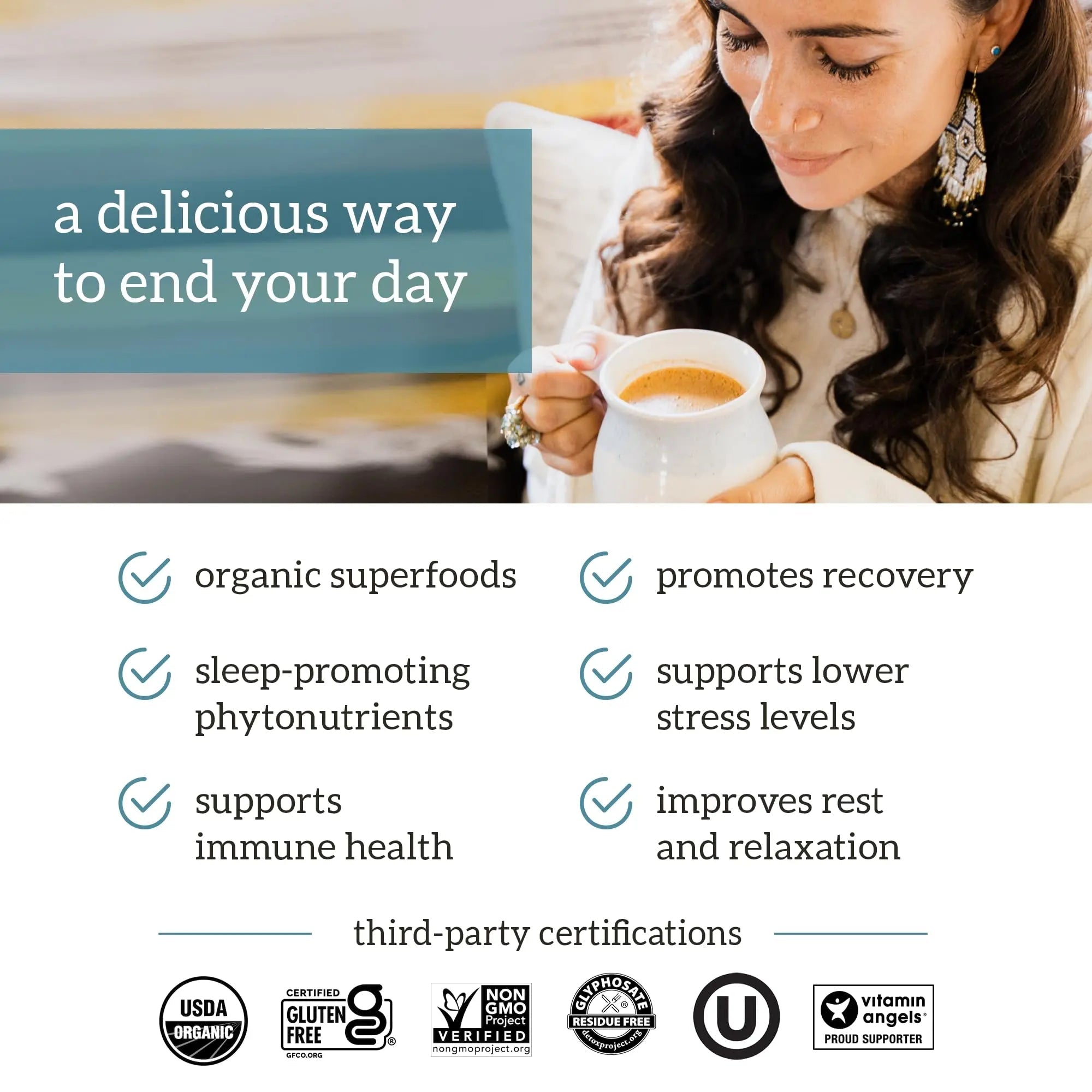 Organifi: Gold - Superfood Supplement Powder- 90 Servings (3 Pack) - Stress Support - TrustMedUSA