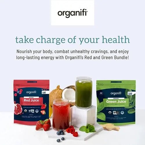Organifi Green Juice and Red Juice Bundle - 30 Day Supply - Delicious, Refreshing Organic - TrustMedUSA