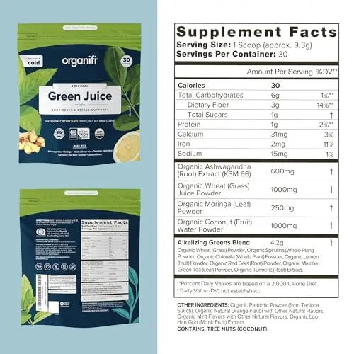 Organifi Green Juice - Organic Superfood Powder - 180-Day Supply - Organic Vegan Green - TrustMedUSA