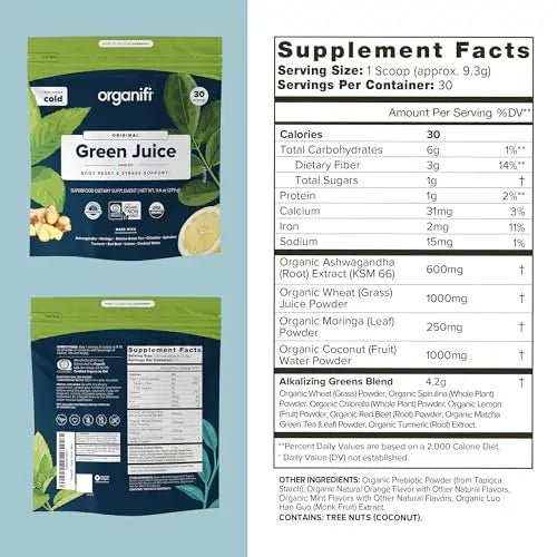Organifi Green Juice - Organic Superfood Powder - 90-Day Supply - Organic Vegan Greens - TrustMedUSA