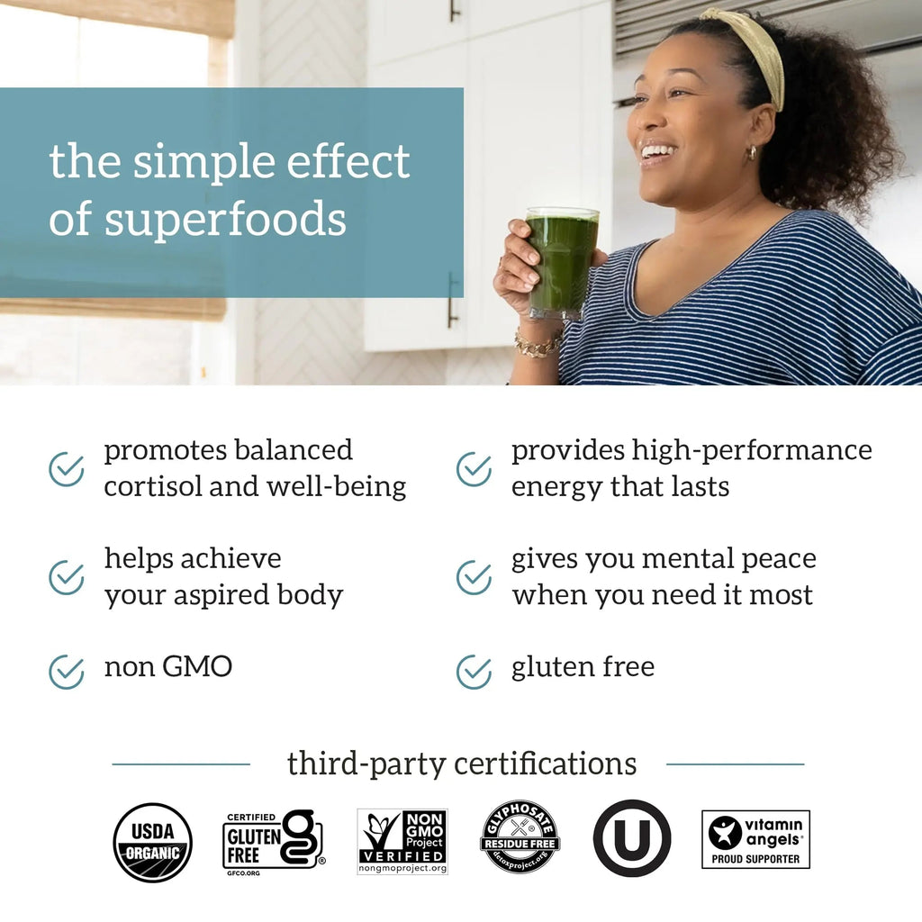 Organifi Green Juice - Powder Supplement with Organic Spirulina, Ashwagandha - TrustMedUSA
