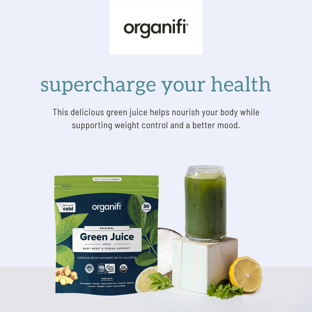 Organifi Green Juice - Powder Supplement with Organic Spirulina, Ashwagandha - TrustMedUSA