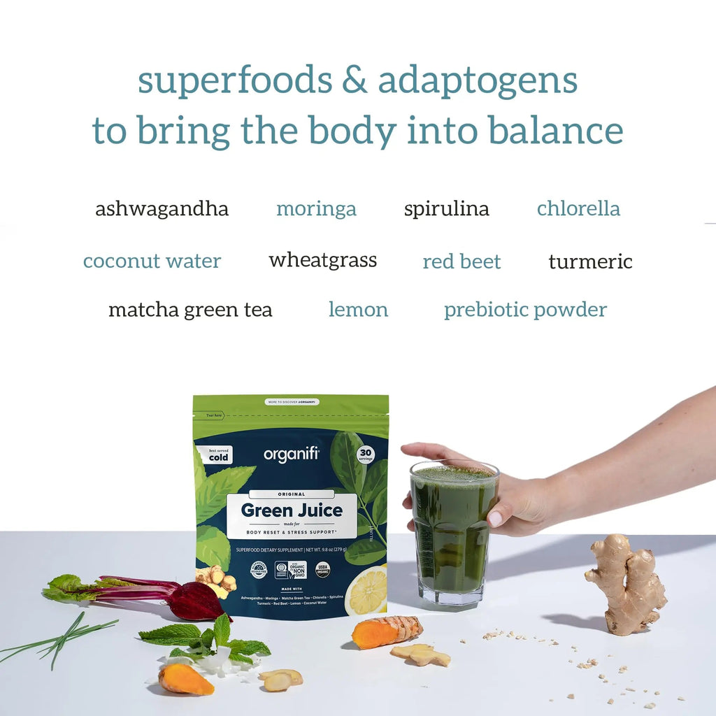 Organifi Green Juice - Powder Supplement with Organic Spirulina, Ashwagandha - TrustMedUSA