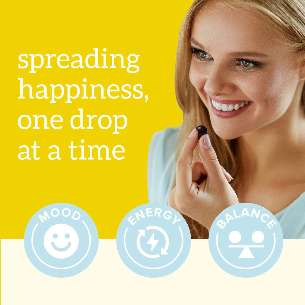 Organifi Happy Drops - Daily Superfood Happy Gummies for Adults - Mood Support Supplement for Balance, Bliss, Energy and Taking the Edge Off - Sweet Lemon Flavor - 60 Gummies - TrustMedUSA