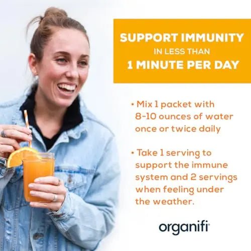 Organifi Immunity - Organic Superfood Immunity Support - 15 Single Serve Packets - TrustMedUSA