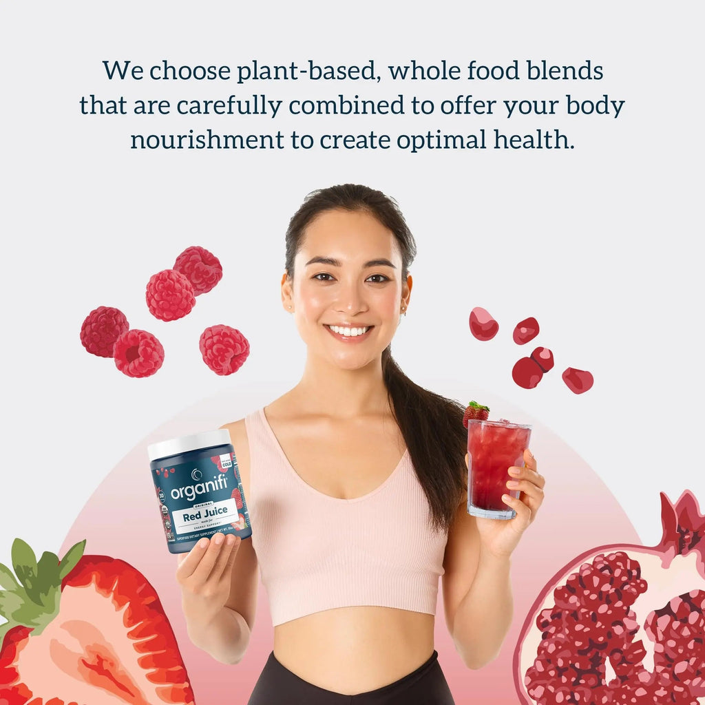 Organifi Red Juice - Vegan Energy Powder - Berry-Flavored Adaptogen Drink - TrustMedUSA
