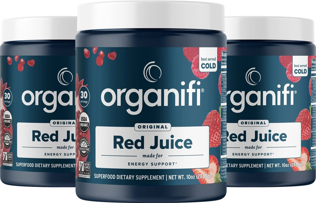 Organifi Red Juice - Vegan Energy Powder - Berry-Flavored Adaptogen Drink - TrustMedUSA