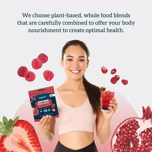 Organifi Red Juice - Vegan Energy Powder - Berry-Flavored Adaptogen Drink - Caffeine - TrustMedUSA