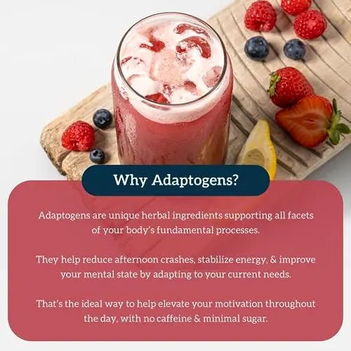 Organifi Red Juice - Vegan Energy Powder - Berry-Flavored Adaptogen Drink - Caffeine - TrustMedUSA
