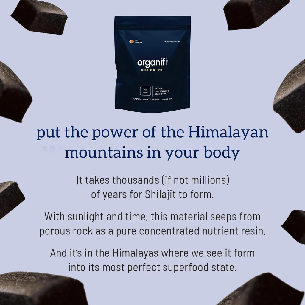 Organifi - Shilajit Gummies - Supports Natural Energy and Strength - Vanilla Cinnamon - TrustMedUSA