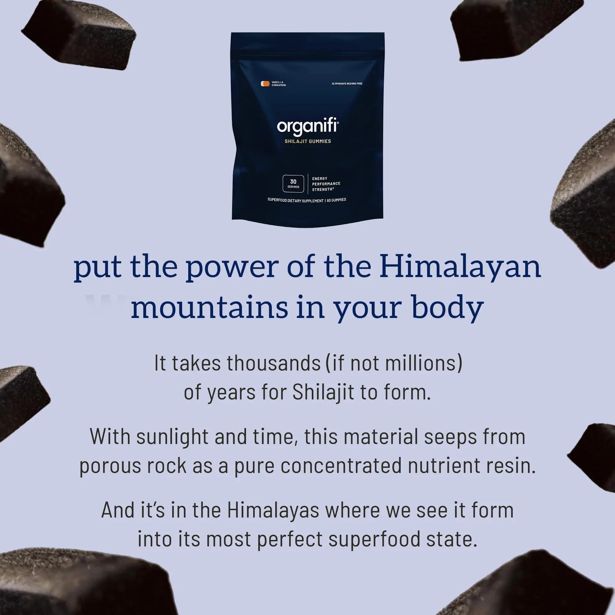 Organifi - Shilajit Gummies - Supports Natural Energy and Strength - Vanilla Cinnamon - TrustMedUSA
