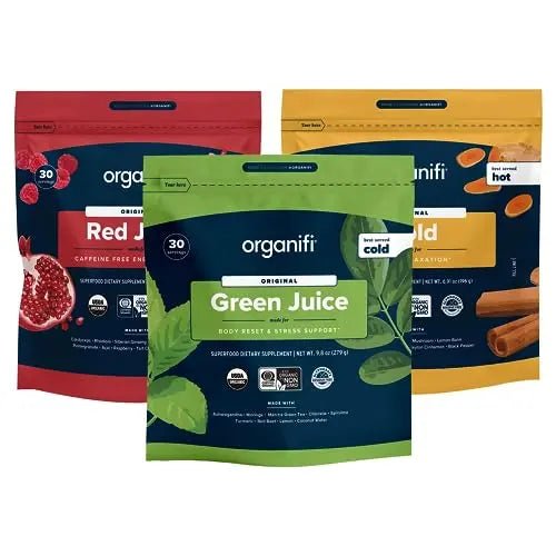 Organifi Sunrise to Sunset Power Box (9.5 Oz. Each) - Organic Superfood Powder - TrustMedUSA