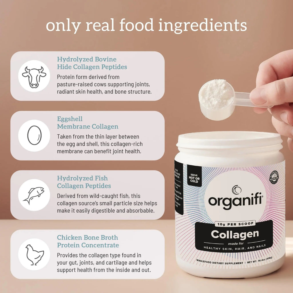 Organifi Unflavored Collagen Powder - Supports Stronger Skin, Nail, and Hair, 40 Servings - TrustMedUSA