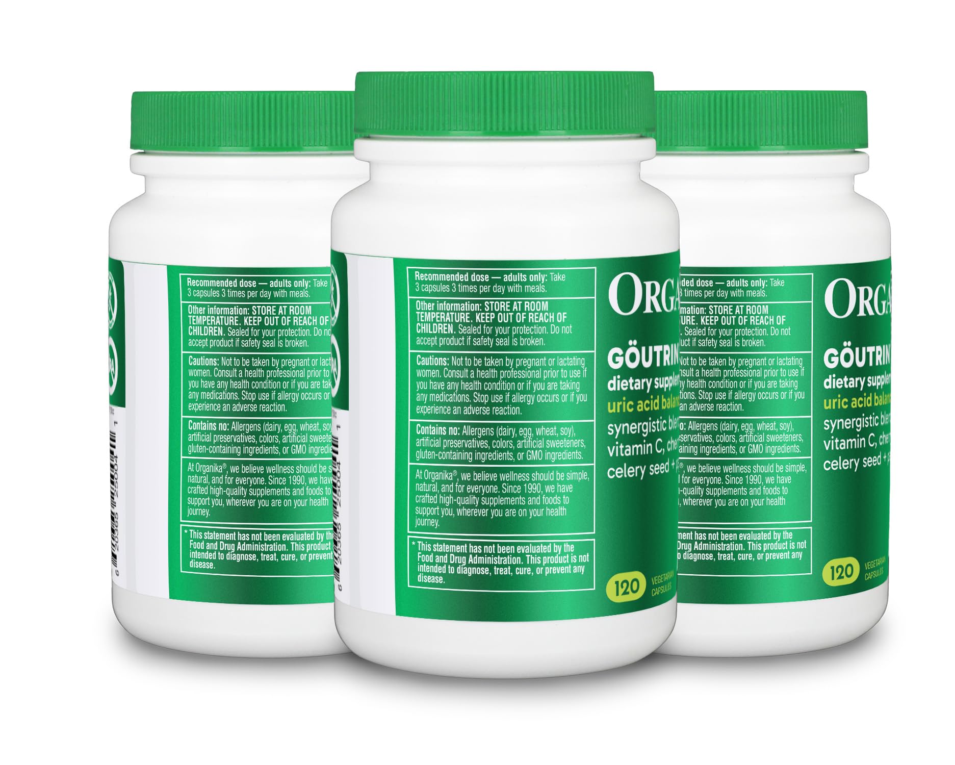Organika Goutrin Supplement - 120ct, Pack of 3 - TrustMedUSA