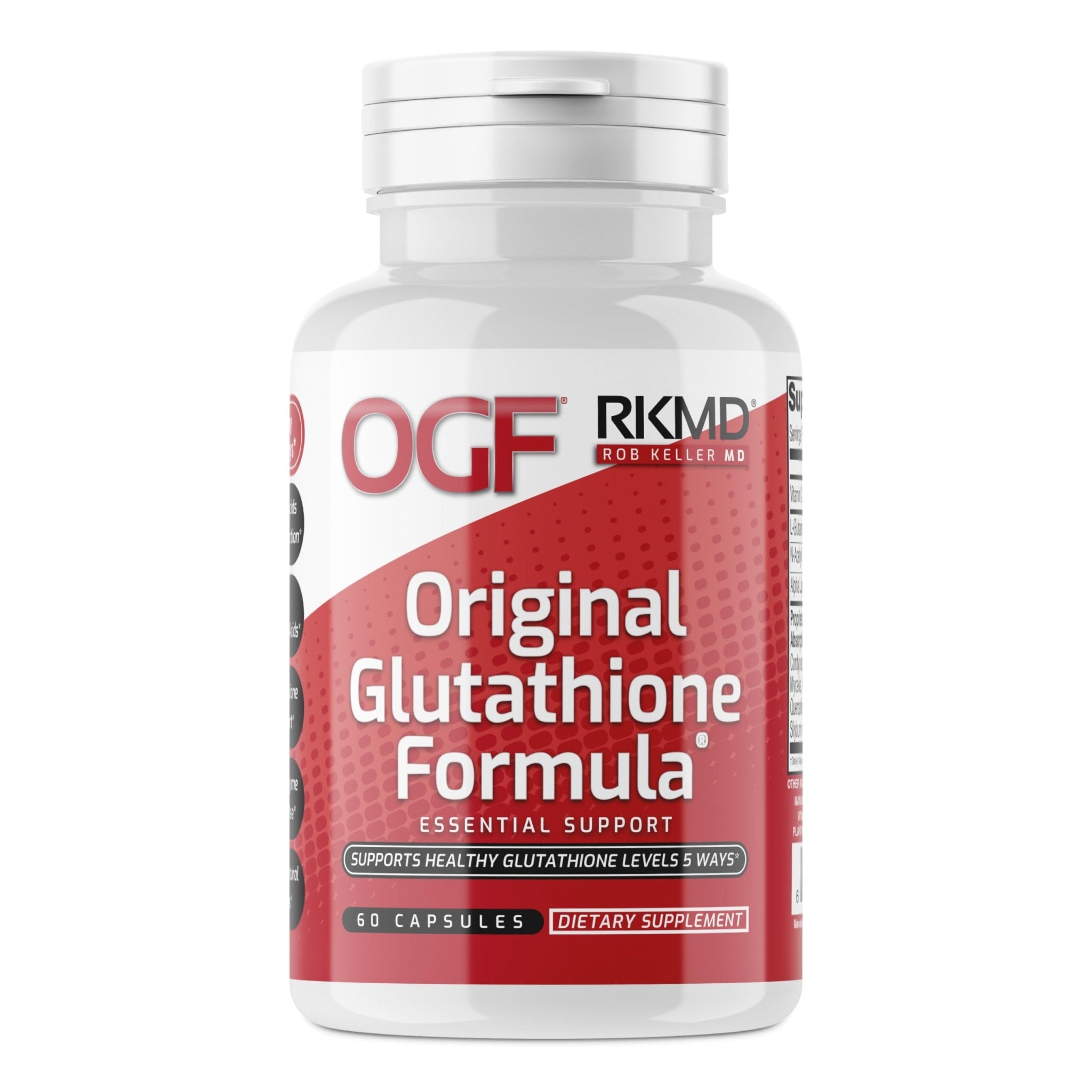 Original Glutathione Formula Essential Support, RobKellerMD, Advanced Antioxidant Formula, Helps Body Produce Glutathione Naturally for Detox, Immune Health, Mental Clarity, & Daily Wellness, 60 caps - TrustMedUSA