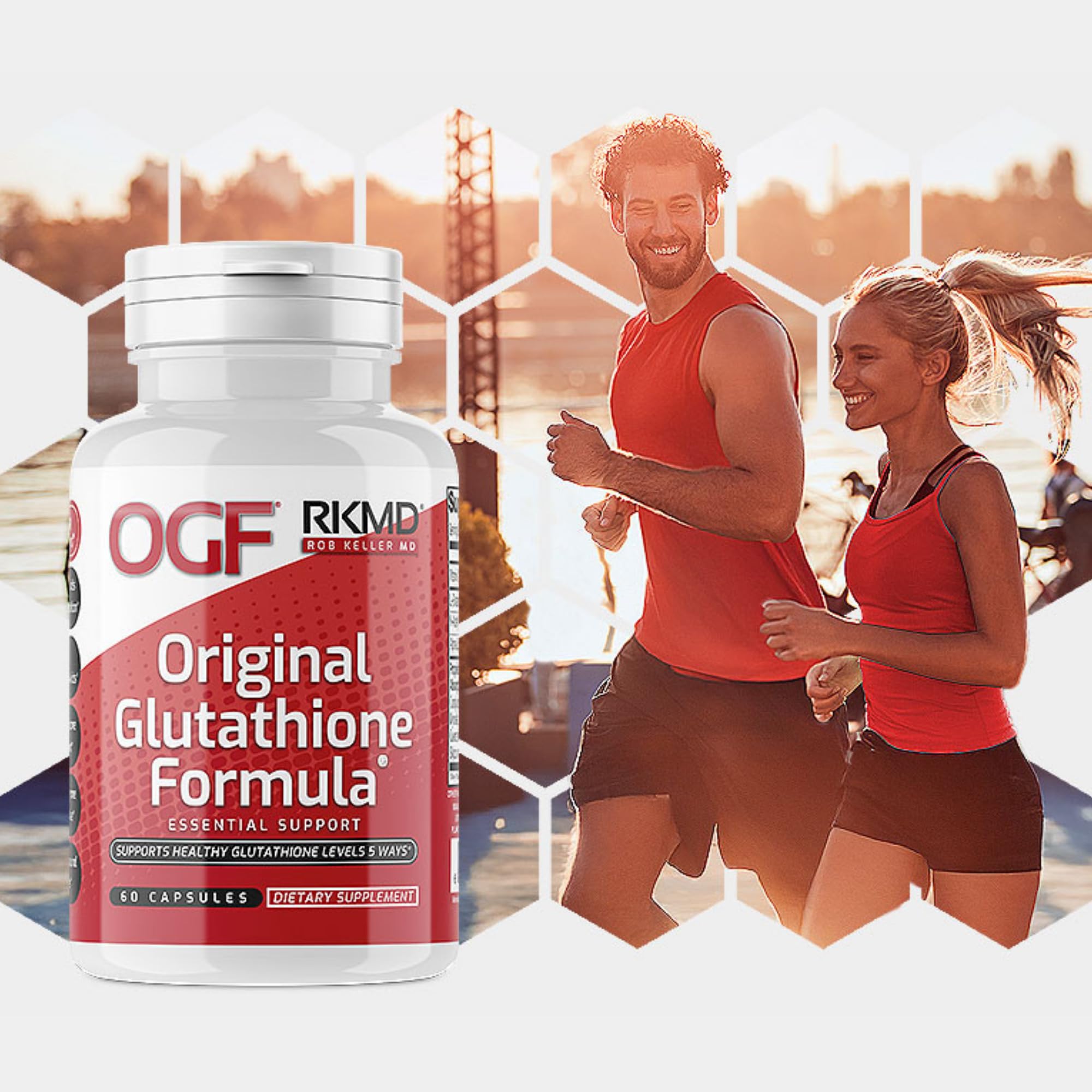 Original Glutathione Formula Essential Support, RobKellerMD, Advanced Antioxidant Formula, Helps Body Produce Glutathione Naturally for Detox, Immune Health, Mental Clarity, & Daily Wellness, 60 caps - TrustMedUSA