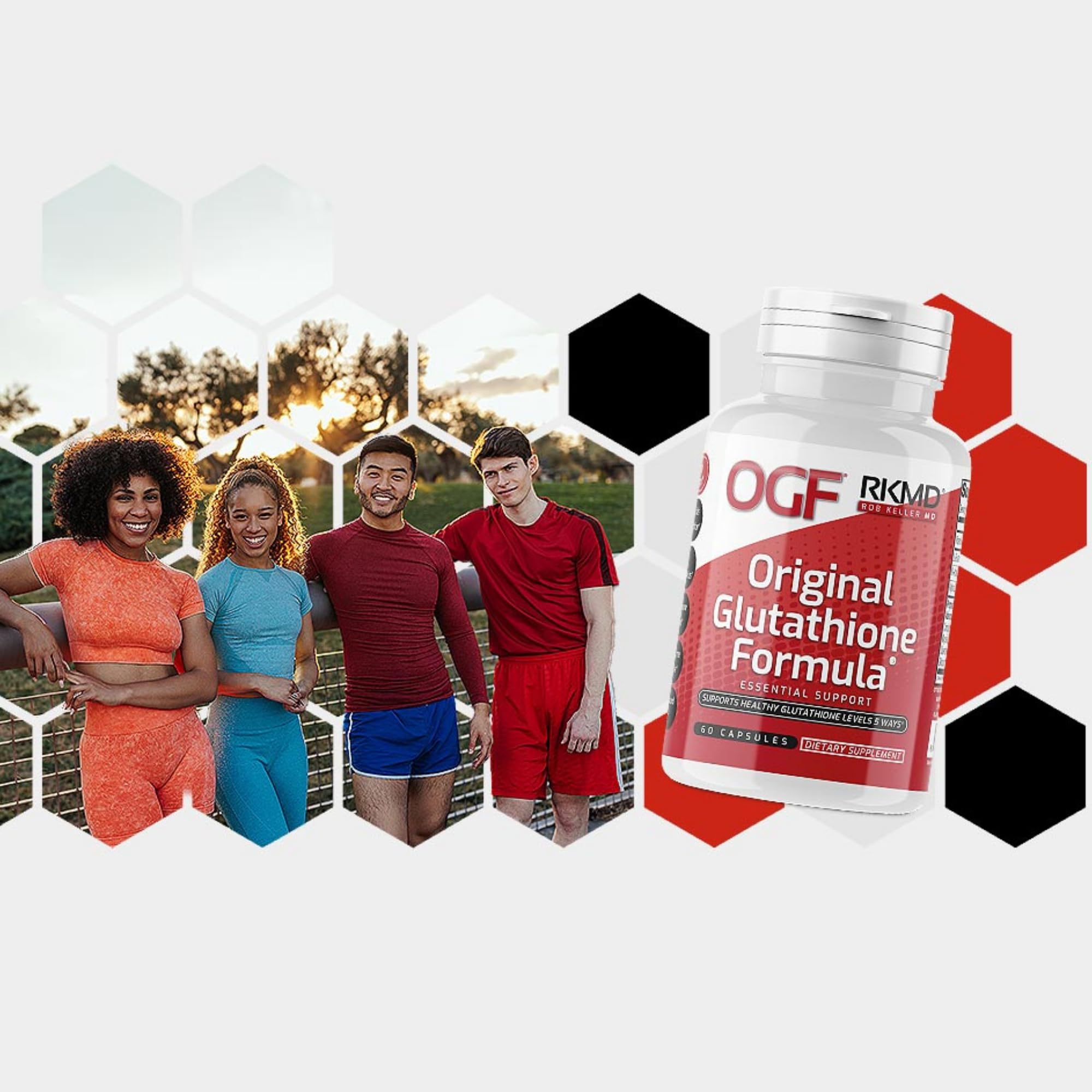 Original Glutathione Formula Essential Support, RobKellerMD, Advanced Antioxidant Formula, Helps Body Produce Glutathione Naturally for Detox, Immune Health, Mental Clarity, & Daily Wellness, 60 caps - TrustMedUSA