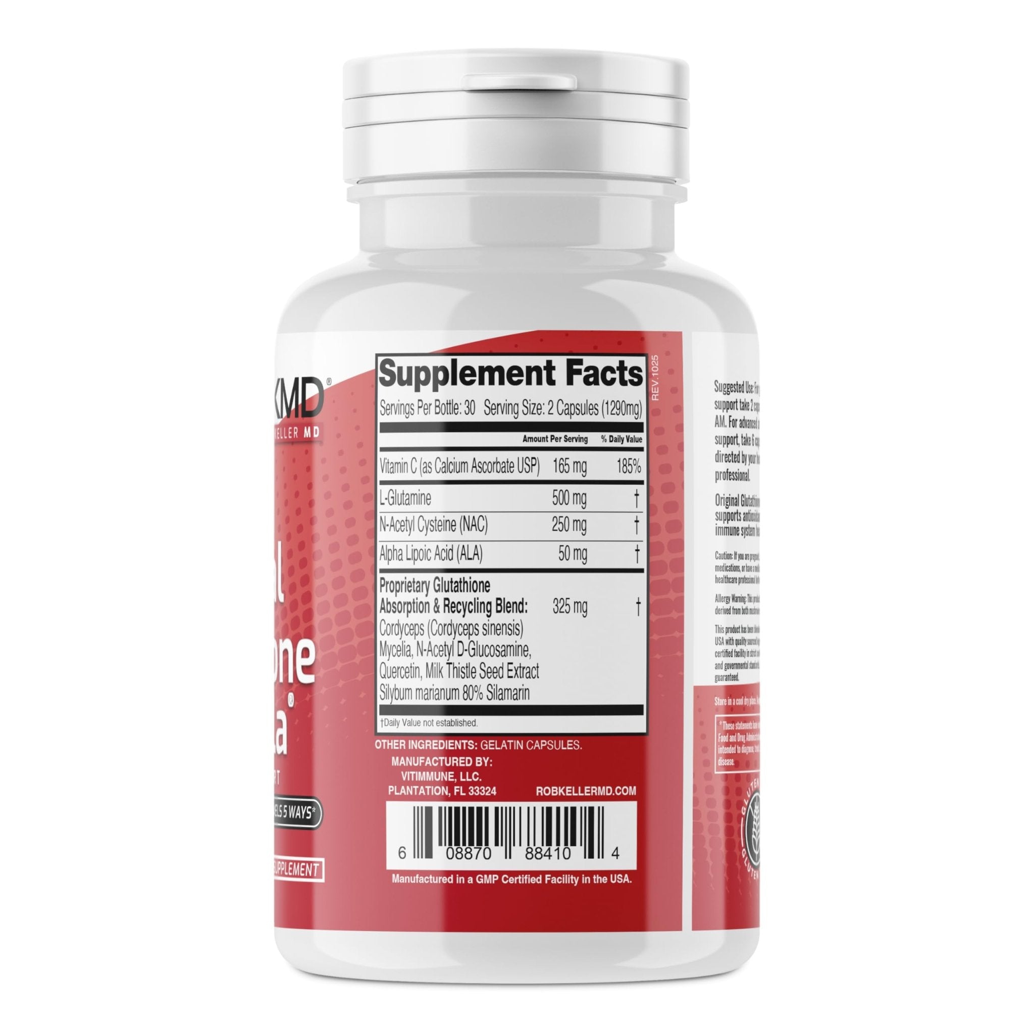Original Glutathione Formula Essential Support, RobKellerMD, Advanced Antioxidant Formula, Helps Body Produce Glutathione Naturally for Detox, Immune Health, Mental Clarity, & Daily Wellness, 60 caps - TrustMedUSA