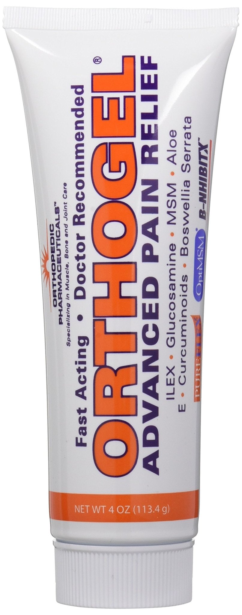 Orthogel Advanced Pain Relief Gel Tube, 4 oz. - TrustMedUSA