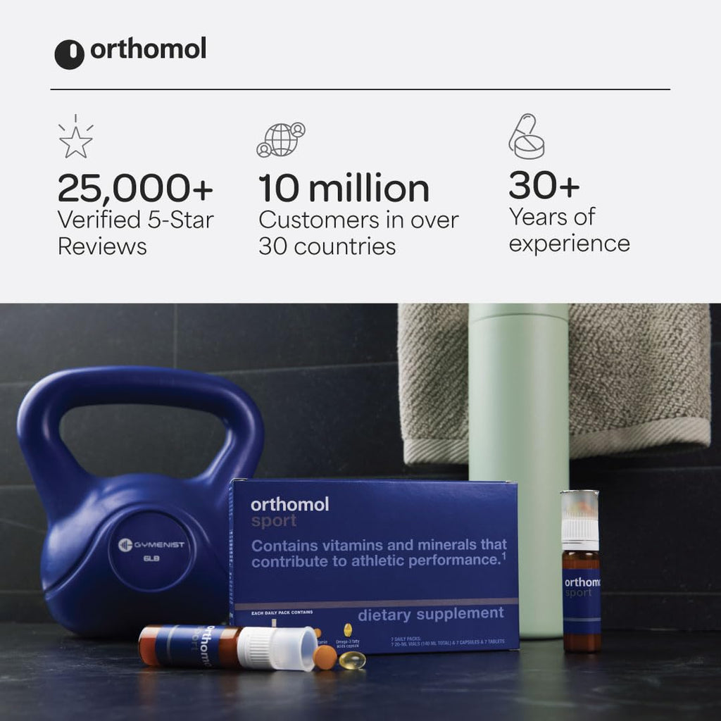 Orthomol Sport, 30-Day Supply, Premium Sports Nutrition Supplement with Vitamins A, B, C, D, E, Zinc, Iodine, Coenzyme Q10, L-Carnitine, Omega-3, and Essential Minerals for Optimal Performance - TrustMedUSA