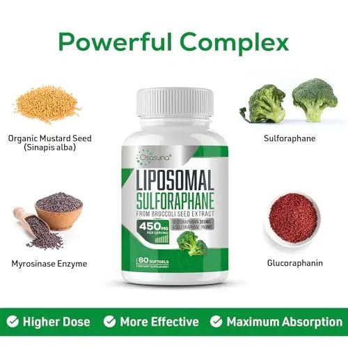 Osasuna Liposomal Sulforaphane 450MG, Maximum Absorption, 240 Softge - TrustMedUSA