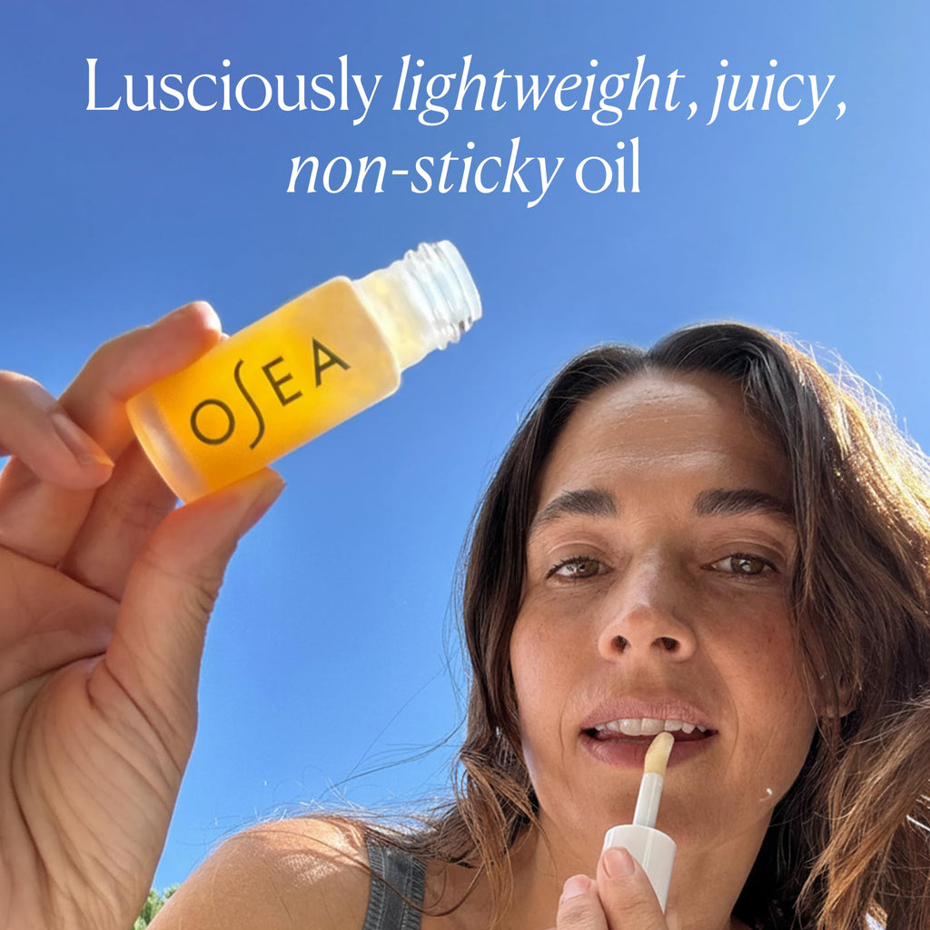 OSEA Hyaluronic Lip Oil Booster – Clean Beauty Lip Oil for Plump, Glossy, Hydrated Lips – Nourishing Seaweed & Meadowfoam Oil – Vegan, Non-Sticky, High-Shine Finish - TrustMedUSA