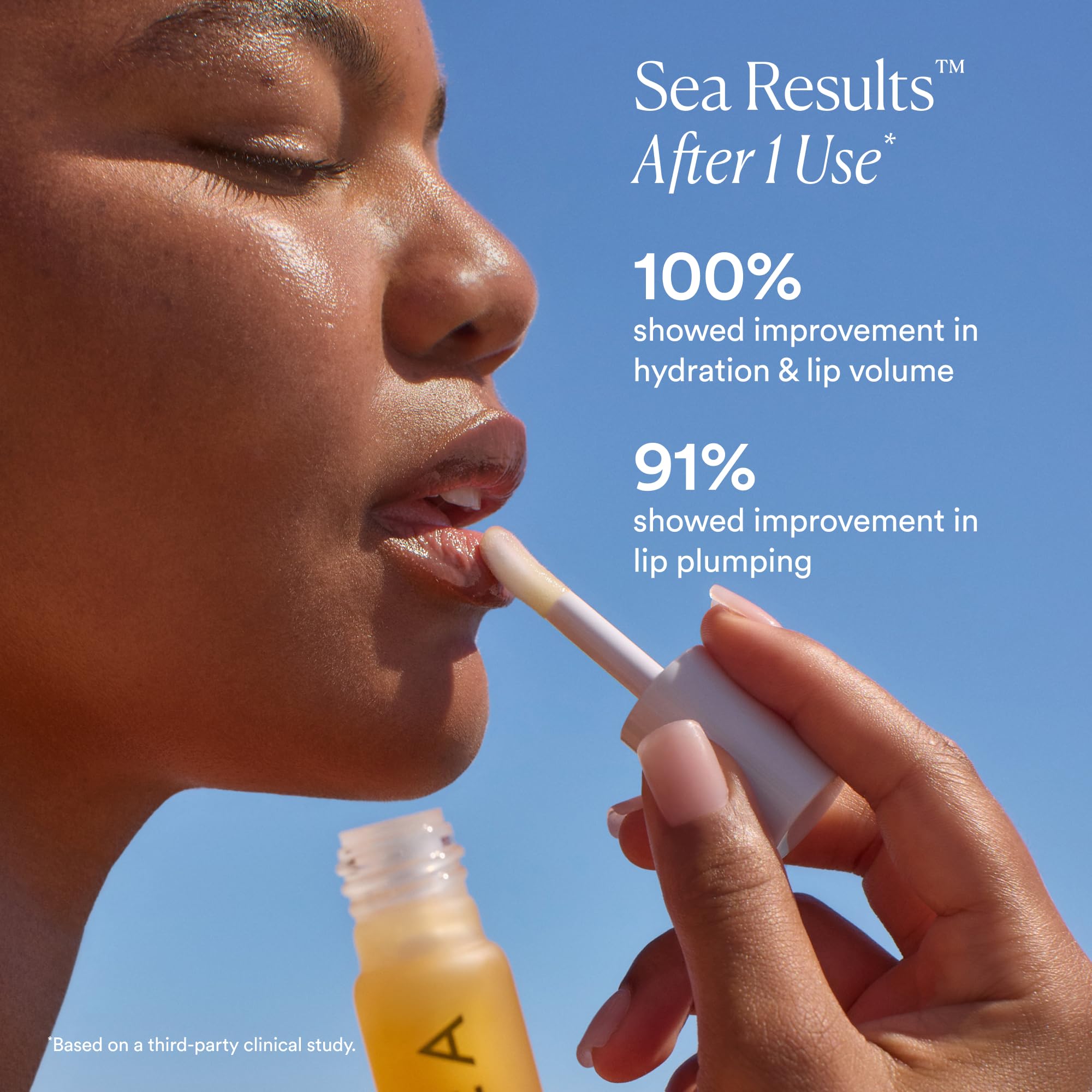 OSEA Hyaluronic Lip Oil Booster – Clean Beauty Lip Oil for Plump, Glossy, Hydrated Lips – Nourishing Seaweed & Meadowfoam Oil – Vegan, Non-Sticky, High-Shine Finish - TrustMedUSA