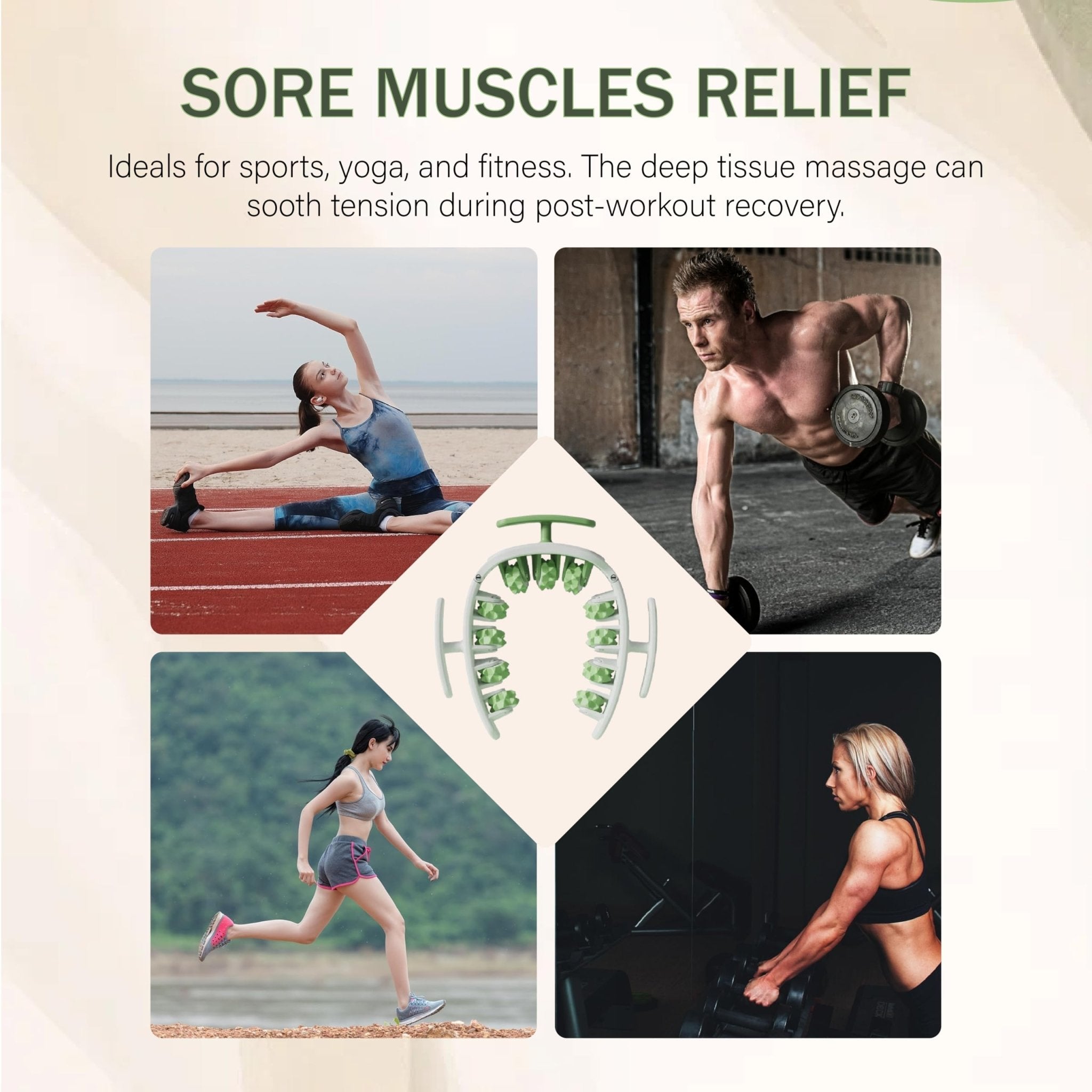 Osmibe Cellulite Manual Massager - Lymphatic Drainage Massager with Detachable Handles - Reduce Cellulite and Stretch Marks on Legs and Body - Maple Wellness Supplements