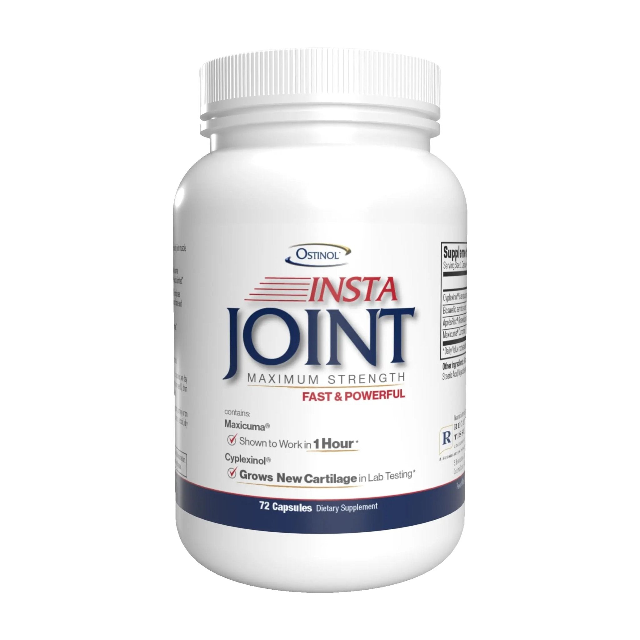 Ostinol Insta Joint Maximum Strength – Advanced Joint Support Capsules with Cyplexinol®, Maxicuma®, ApresFlex® & Boswellia – Supports Cartilage, Flexibility & Mobility – 72 Capsules - TrustMedUSA