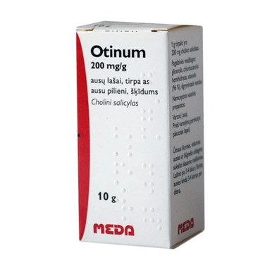 Otinum ear drops, 200 mg/g, 10 ml - Ear Inflammation, Pain - TrustMedUSA
