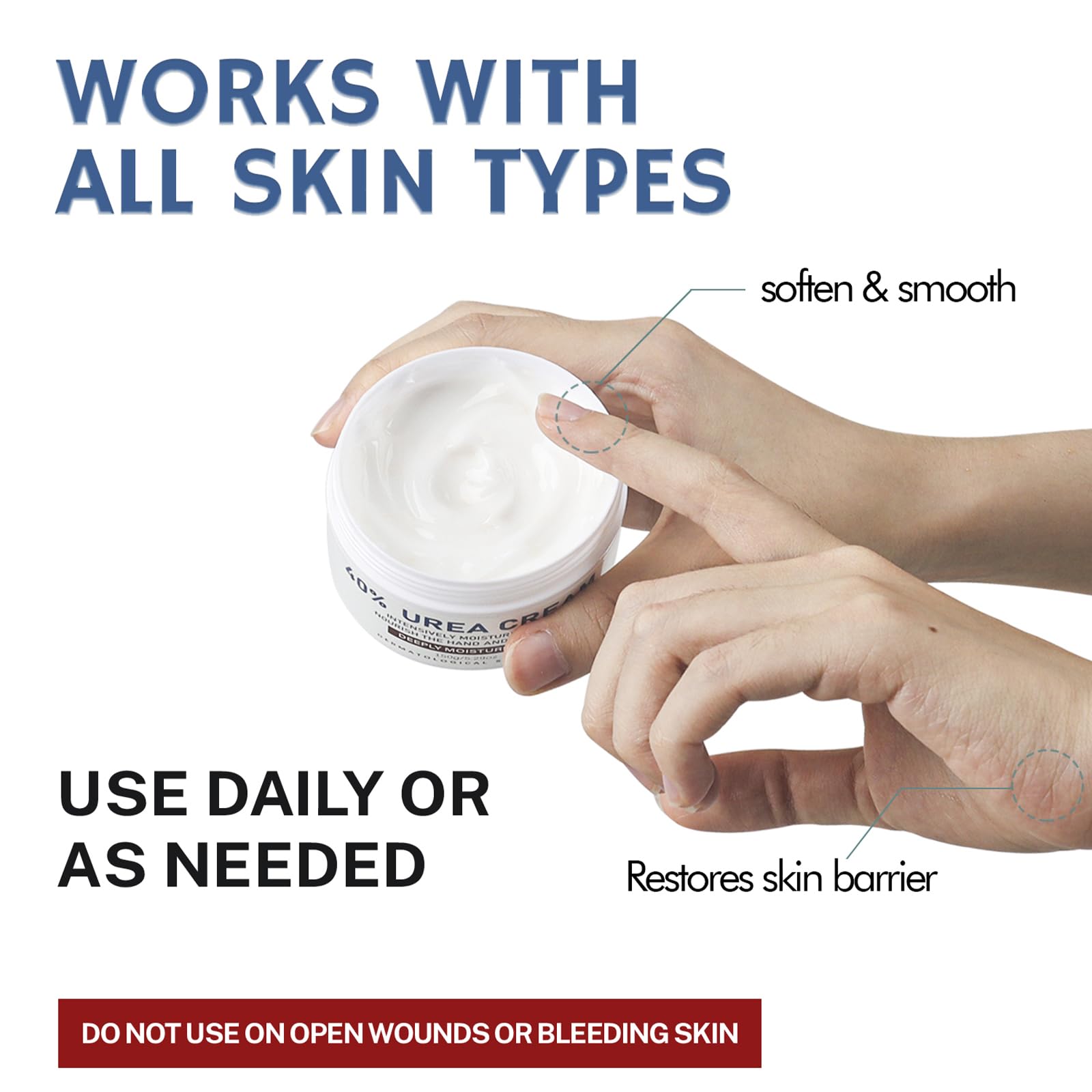 OUKEYA Urea Cream 40 Percent,Foot & Hand Cream for Dry Cracked,Urea Lotion for Feet Maximum Strength - Maple Wellness Supplements