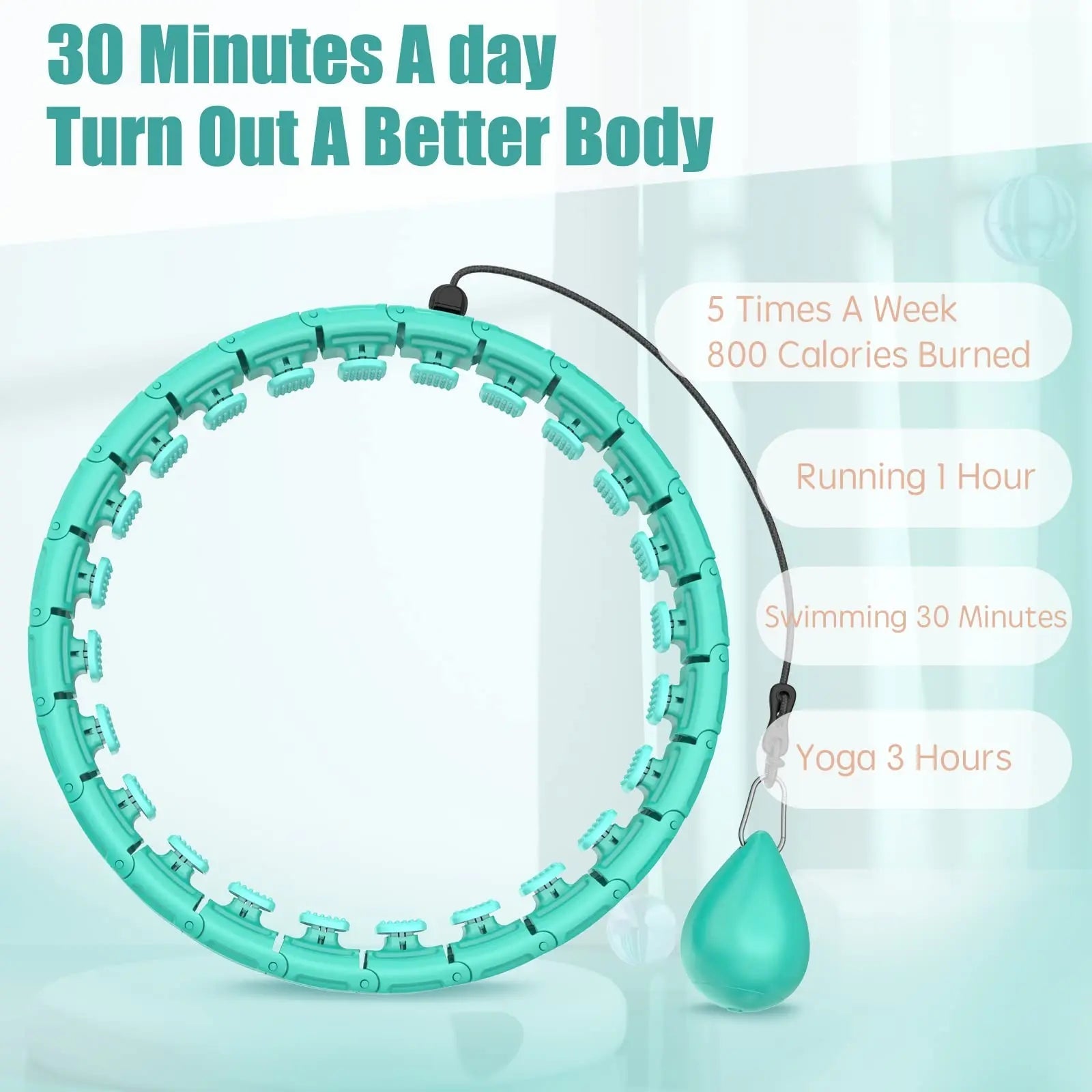 OurStarry 32 Knots Weighted Workout Hoop Plus Size, Smart Waist Exercise Ring - TrustMedUSA