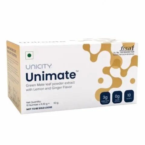 Ourtown Unicity Unimate Green Mate Leaf Powder Extract with Lemon and Ginger Flavor - TrustMedUSA