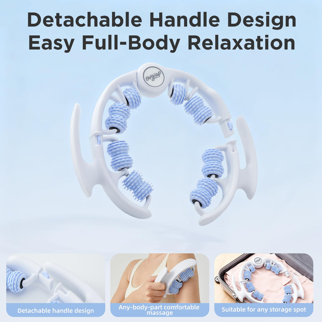 OVGIAP Cellulite Manual Massager for Legs & Thighs - Lymphatic Drainage Tool, Handheld Fascia Blaster for Deep Tissue, Body Sculpting Cellulite Remover(Blue) - Maple Wellness Supplements
