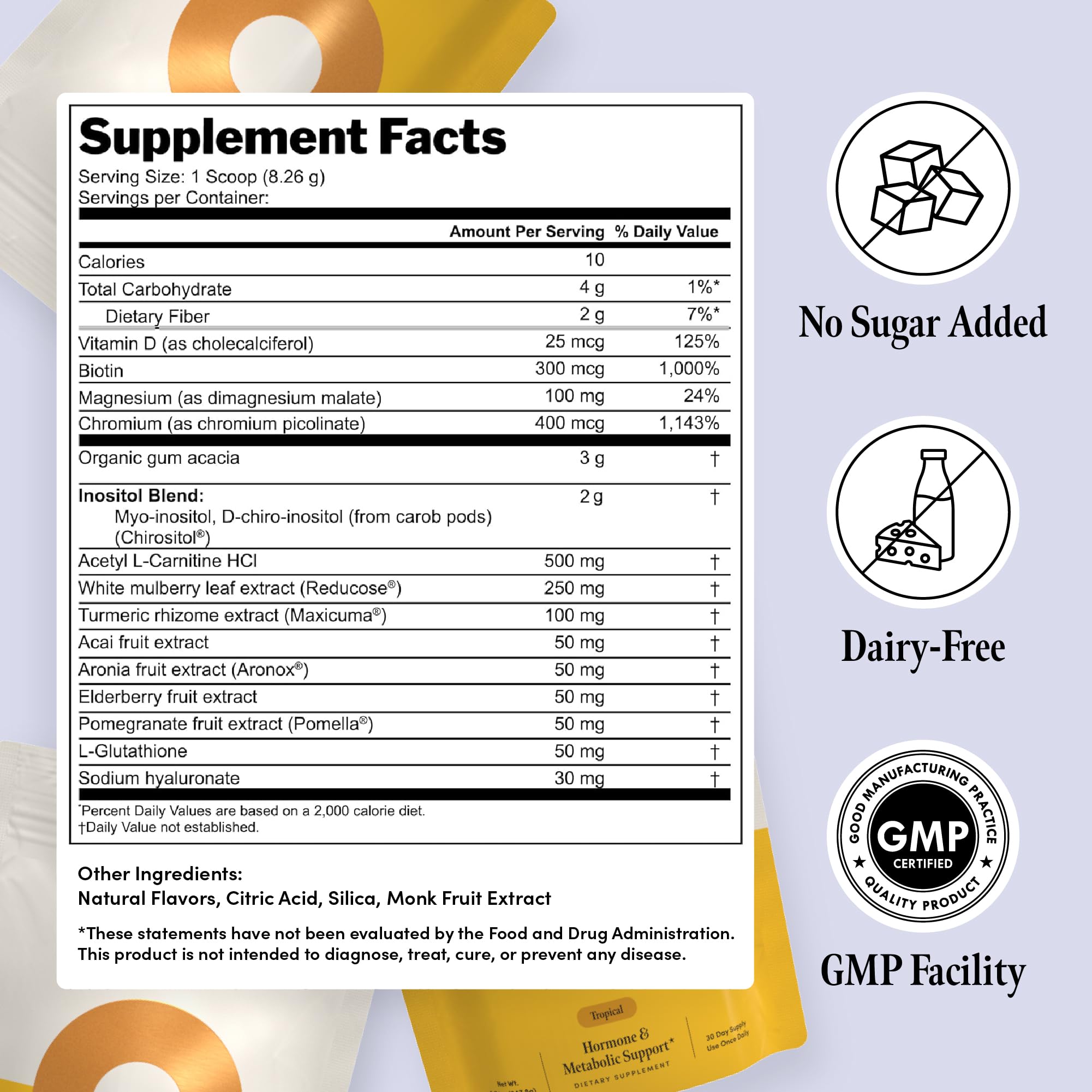 Ovii Metabolic Support for Women – Reducose® White Mulberry with Myo-Inositol & D-Chiro Inositol 40:1 Blend – Daily Wellness, Metabolic Balance & Appetite Control Supplement – 30 Servings, Tropical - TrustMedUSA